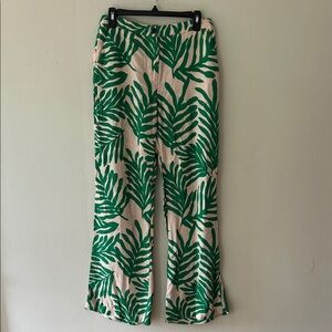H&M Green Leaf Print Women's Pants size 8